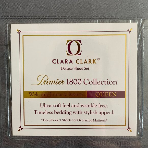 Clara Clark Deluxe Sheet Set Premier 1800 Collection - Queen - Picture 3 of 4